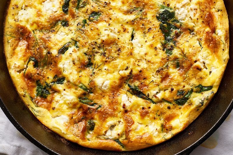 Beef, Spinach, and Feta Frittata