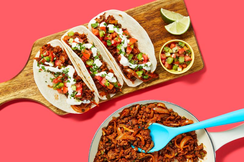 Beef and Poblano Pepper Tacos