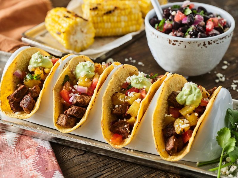 Beef Tacos with Pineapple Salsa