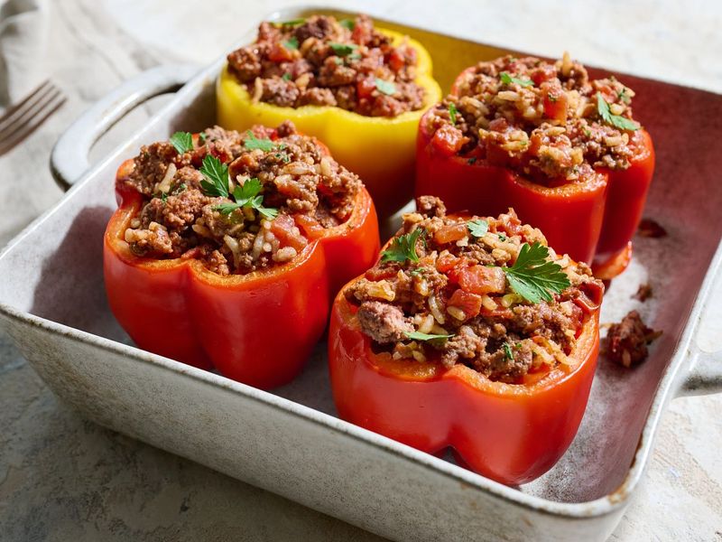 Beef Stuffed Bell Peppers