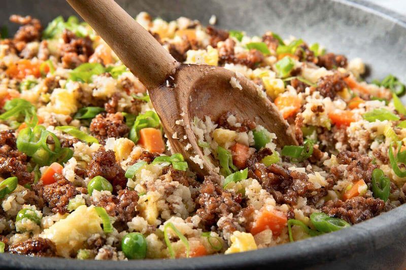 Beef and Cauliflower Fried Rice
