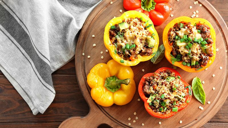 Stuffed Bell Peppers with Quinoa