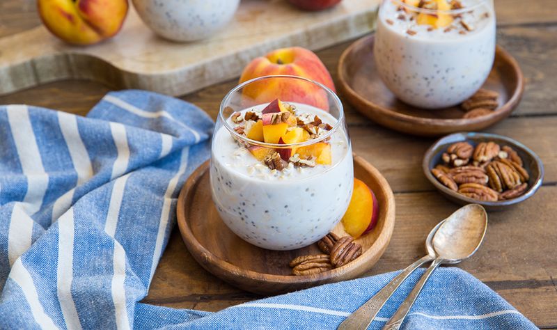 Peach and Almond Overnight Oats