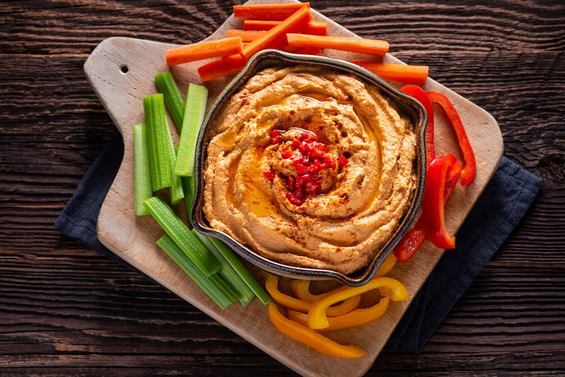 Spicy Hummus & Veggie Stack