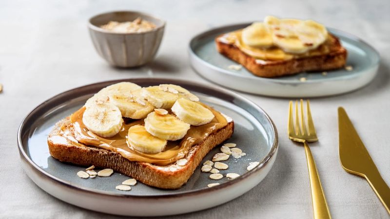 Whole Grain Toast with Almond Butter and Banana