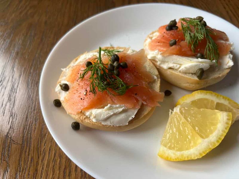 Bagel with Cream Cheese and Lox