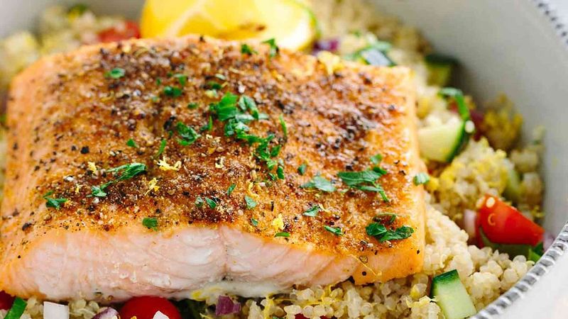 Grilled Salmon with Quinoa