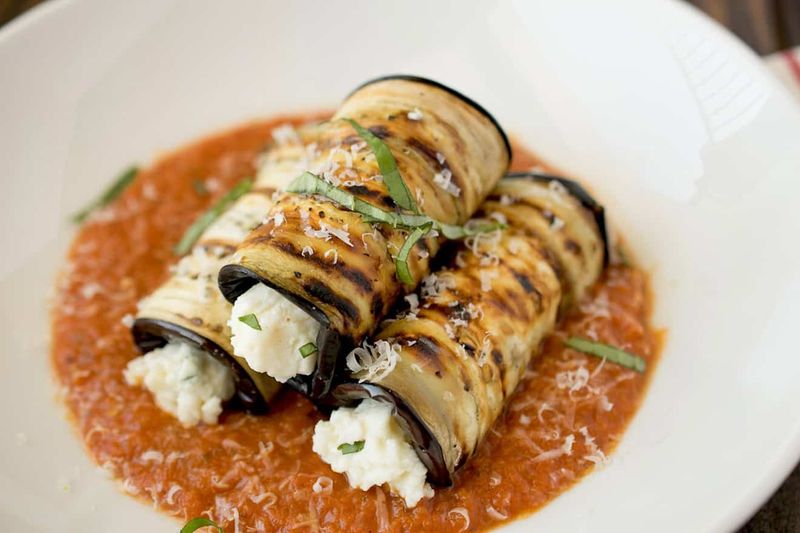 Eggplant and Ricotta Roll-Ups