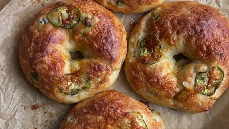 Cheddar Jalapeño Bagel