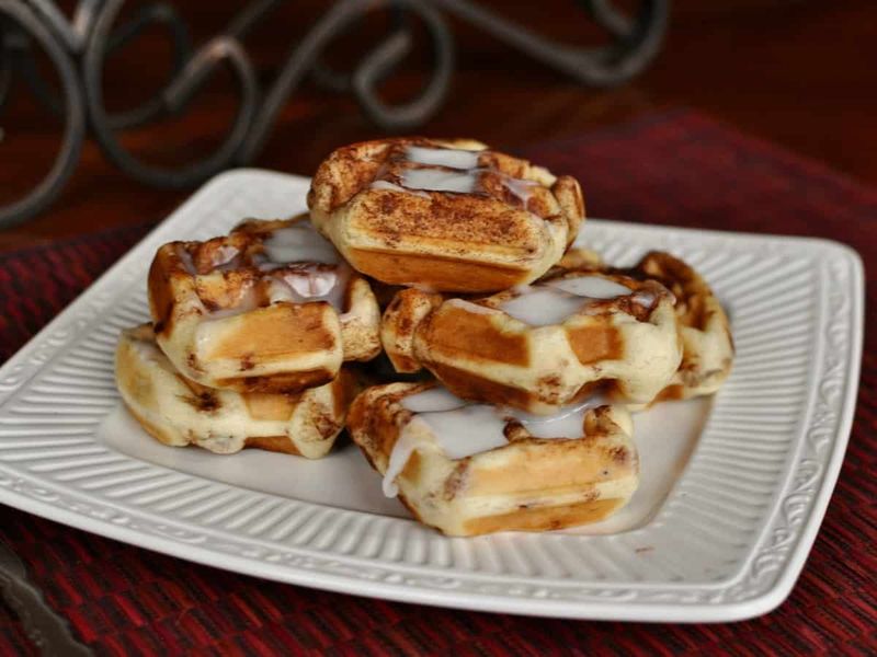Cinnamon Roll Waffles
