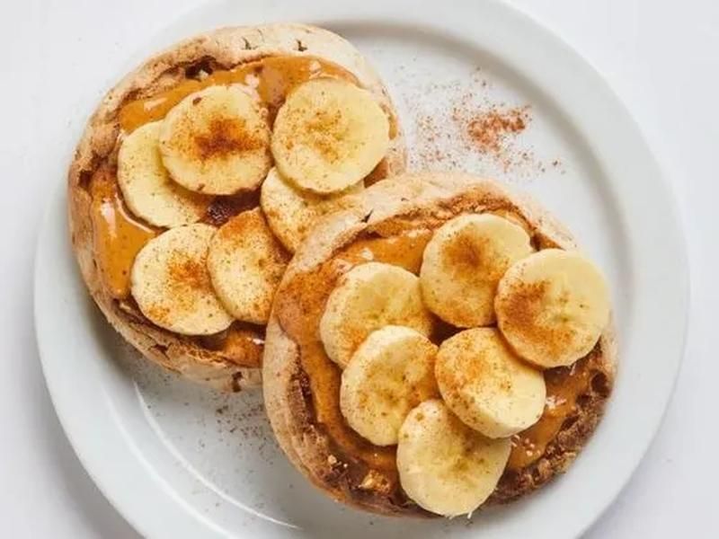 Toasted English Muffin with Peanut Butter