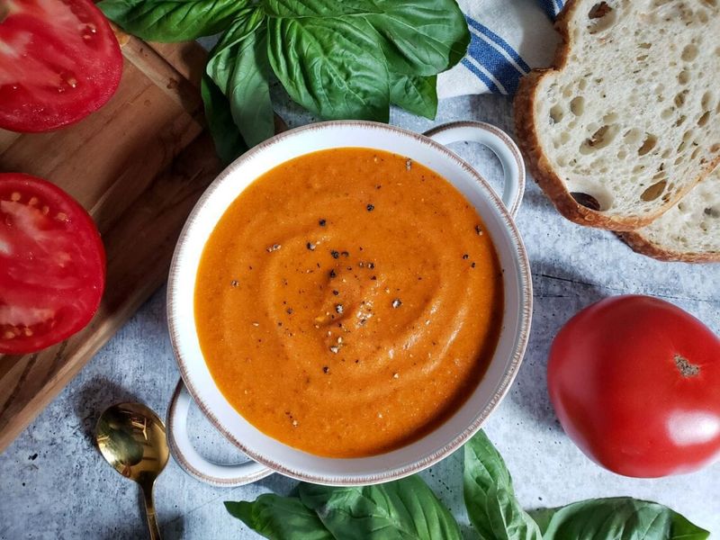 Roasted Tomato and Basil Soup