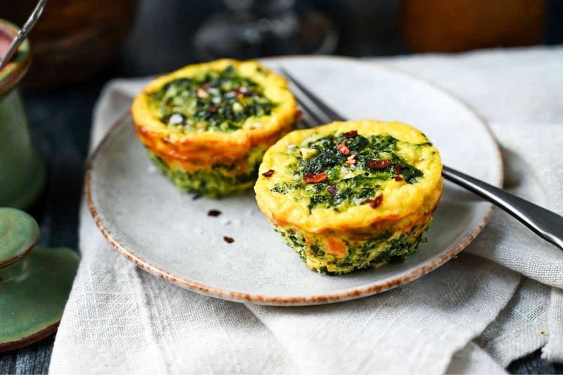 Egg Muffins with Spinach and Feta
