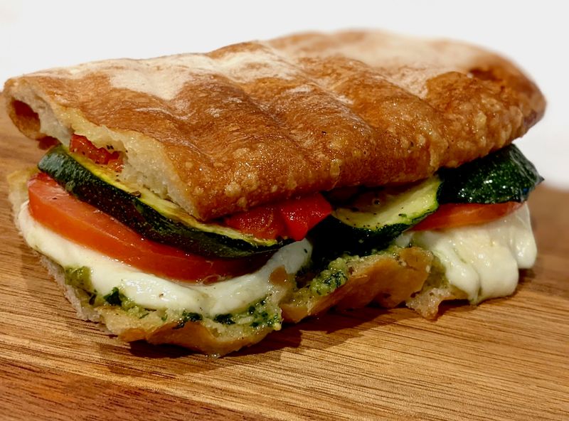 Zucchini and Pesto Sandwich