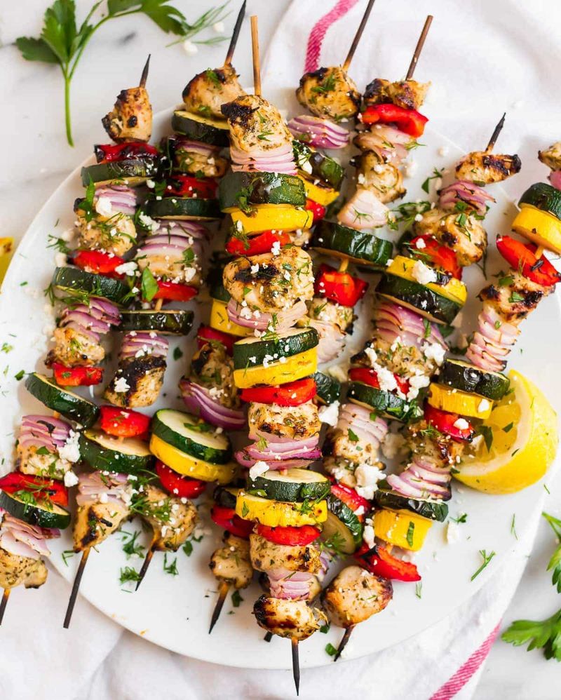 Chicken and Vegetable Skewers