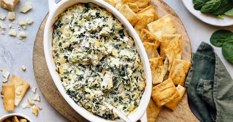 Spinach and Artichoke Dip with Whole Wheat Pita