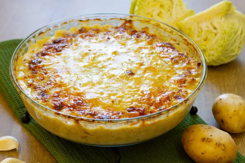 Cabbage and Potato Gratin