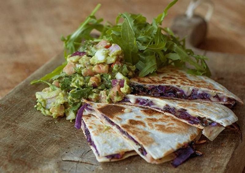 Cabbage and Cheese Quesadilla