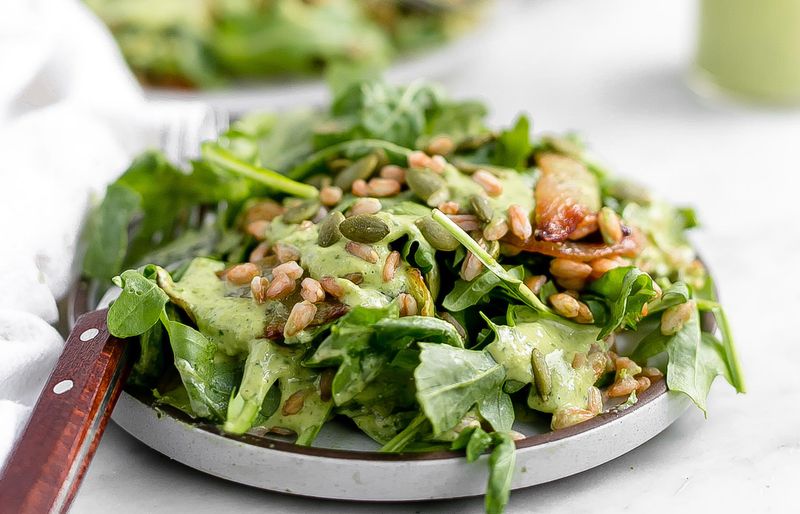 Pine Nut and Arugula Caesar