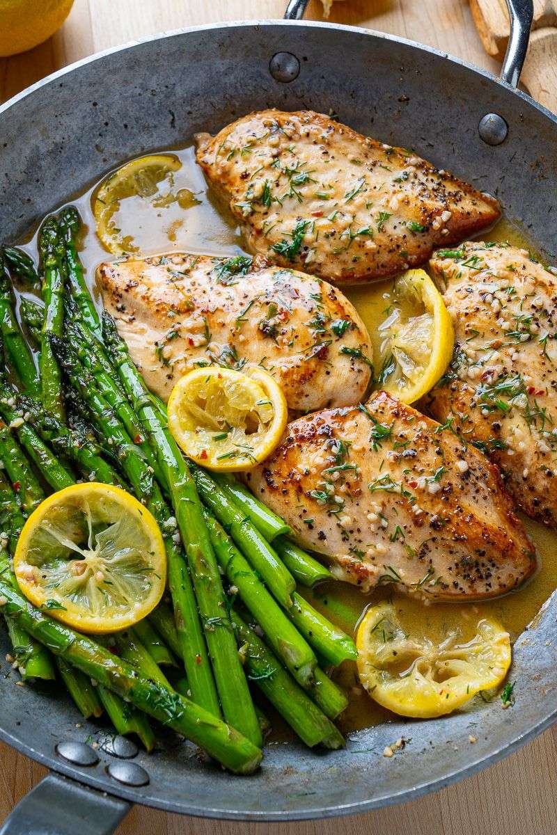 Lemon Dill Chicken with Asparagus