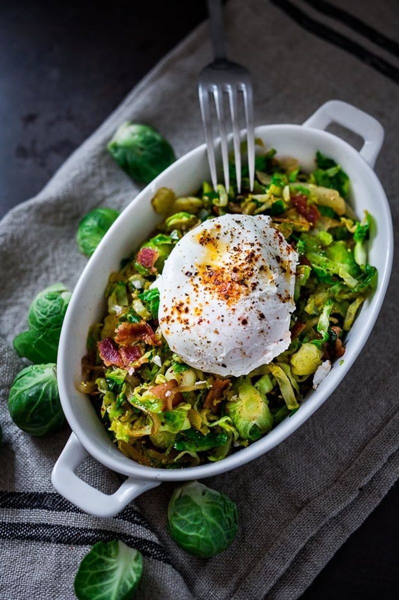 Brussels Sprout Hash with Bacon