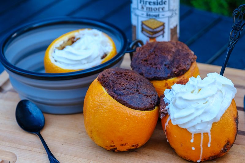 Chocolate Orange Campfire Cakes