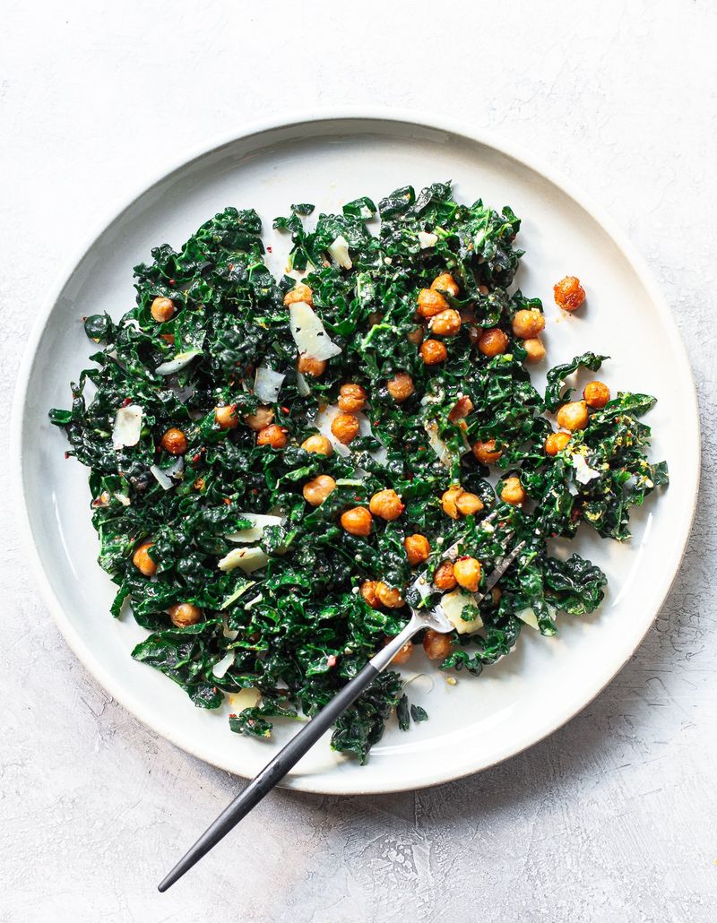 Kale and Roasted Chickpea Salad