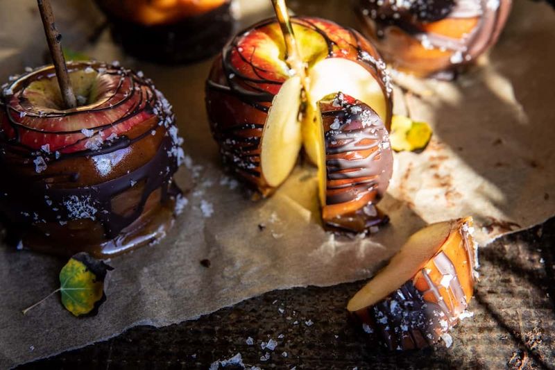 Chili Chocolate Caramel Apples
