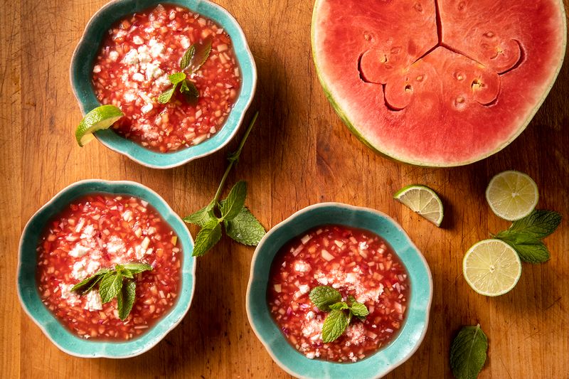 Watermelon Mint Gazpacho