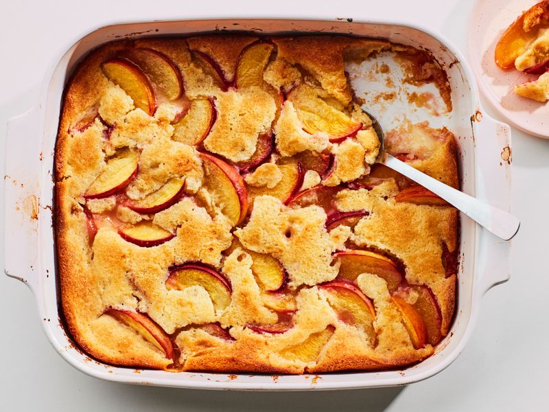 Peach and Raspberry Cobbler