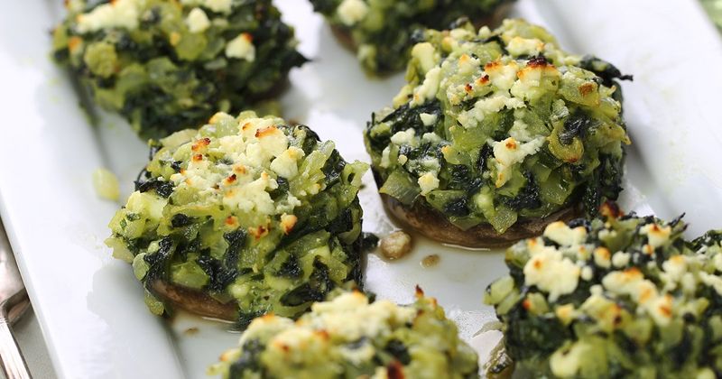 Spinach and Feta Stuffed Mushrooms