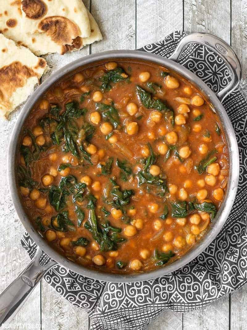 Chickpea and Spinach Stir Fry