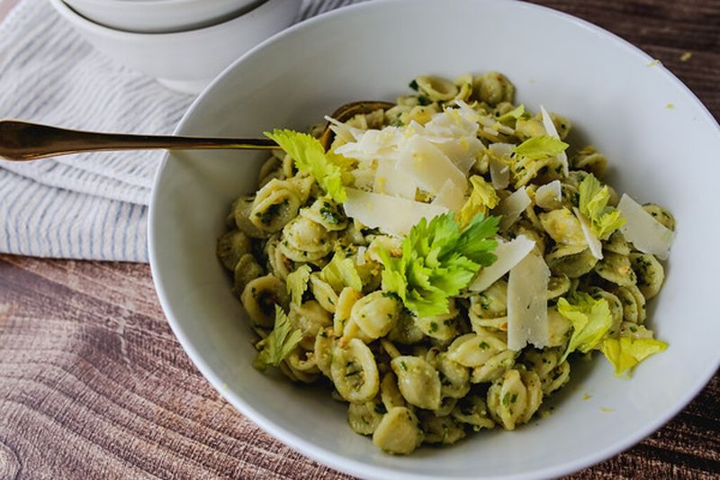 Celery Pesto Pasta