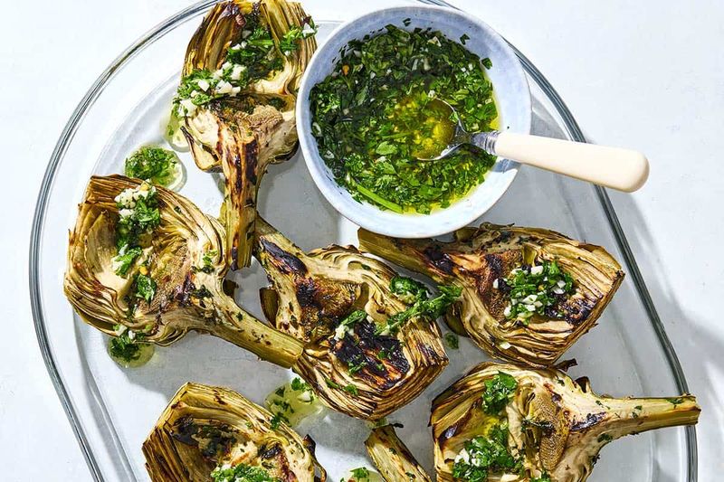 Grilled Artichoke Halves