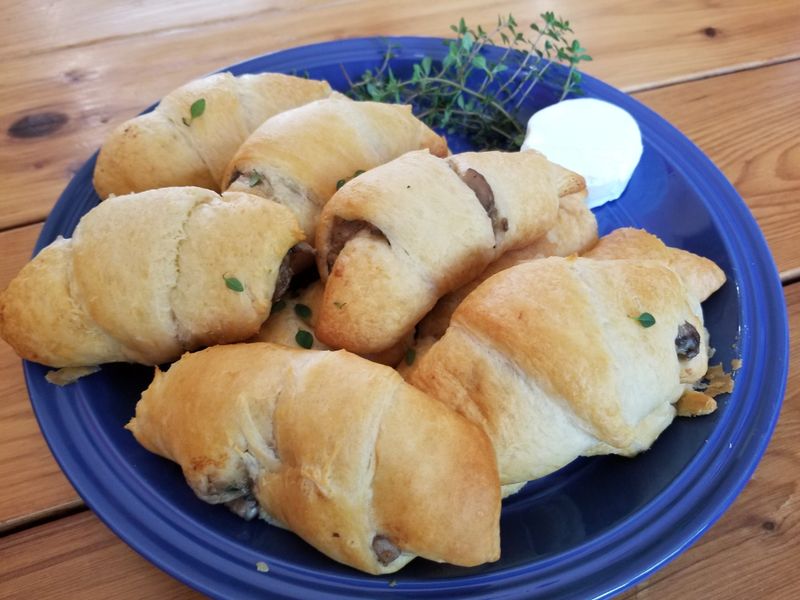 Mushroom and Swiss Crescents