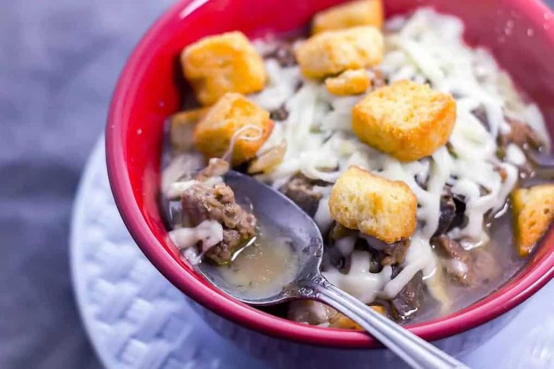 Cheesesteak Soup Casserole