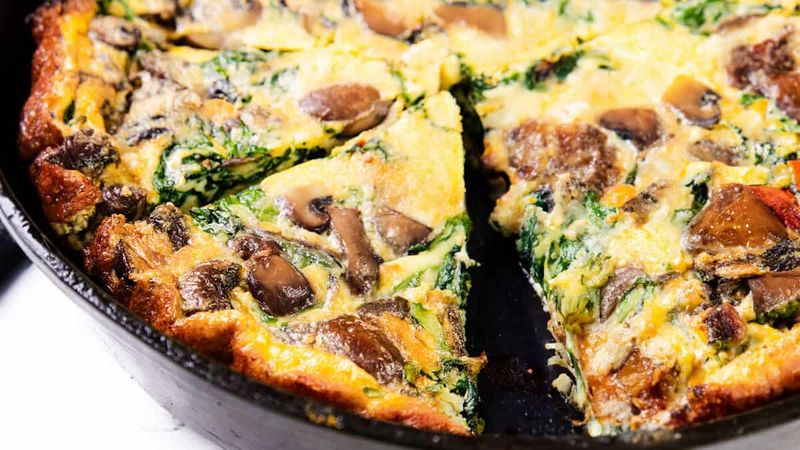 Mushroom and Spinach Frittata