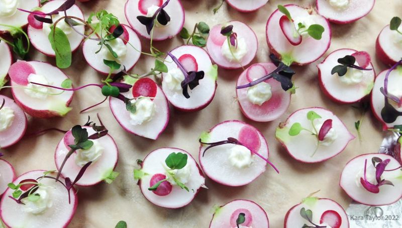Radish and Herb Butter Bites