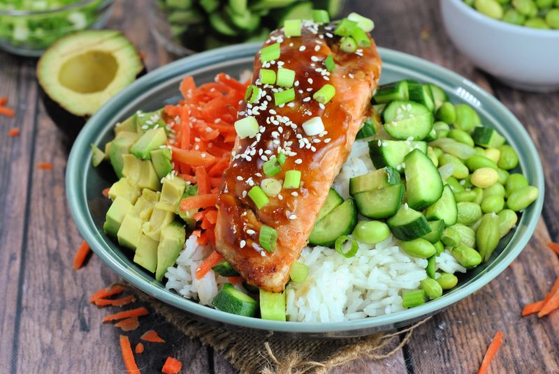Teriyaki Salmon Bowls