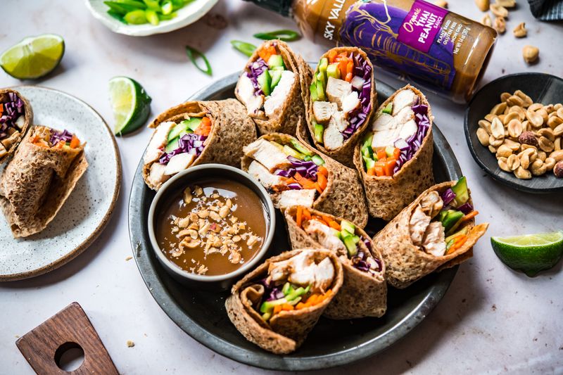 Thai Peanut Chicken Wrap