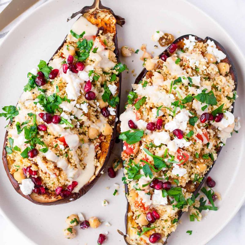 Mediterranean Stuffed Eggplant