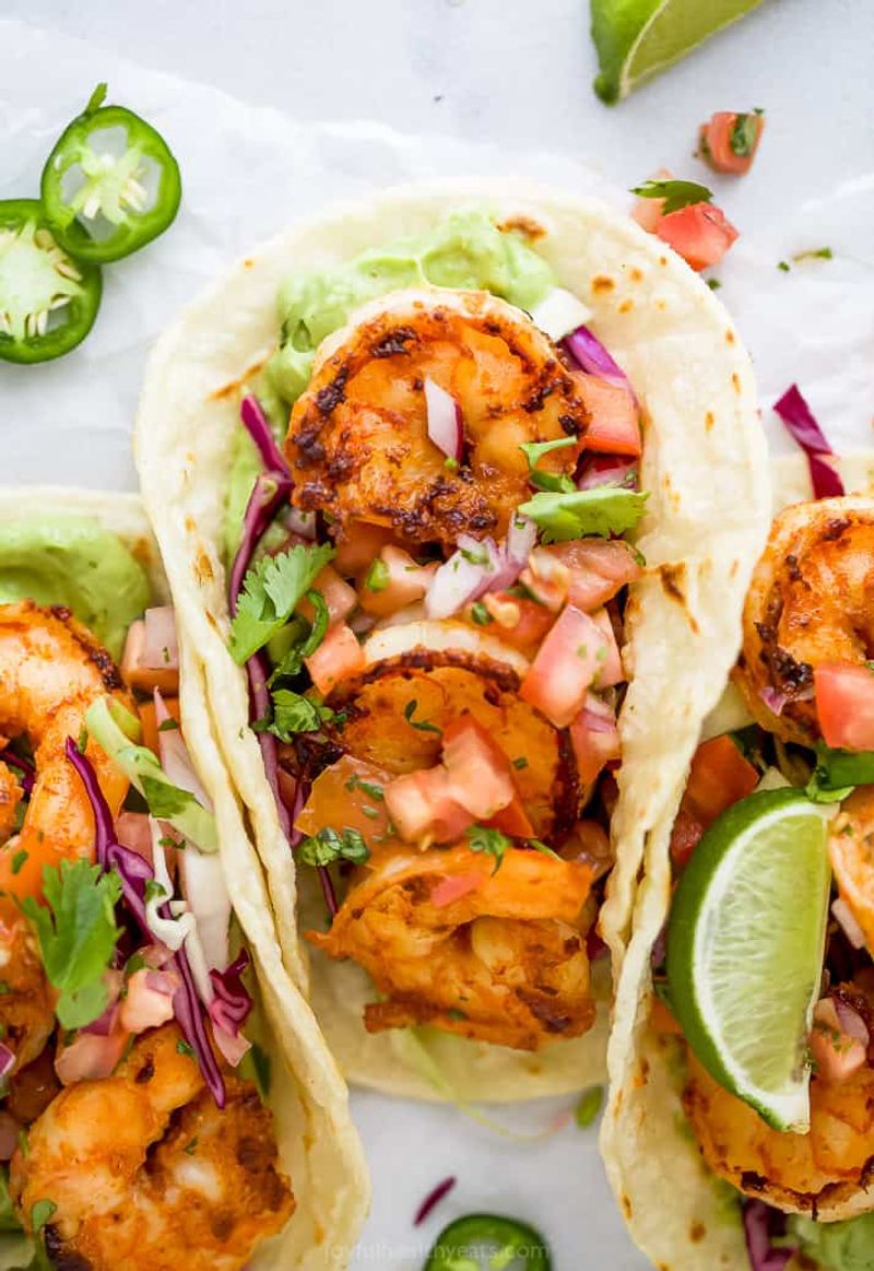 Shrimp Tacos with Lime Slaw