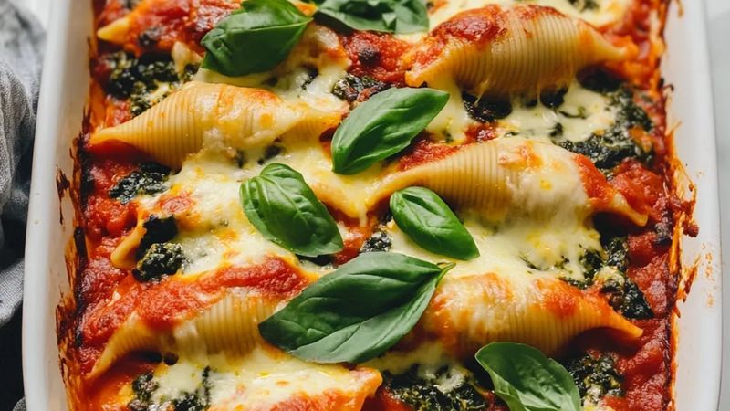 Spinach Ricotta Stuffed Shells