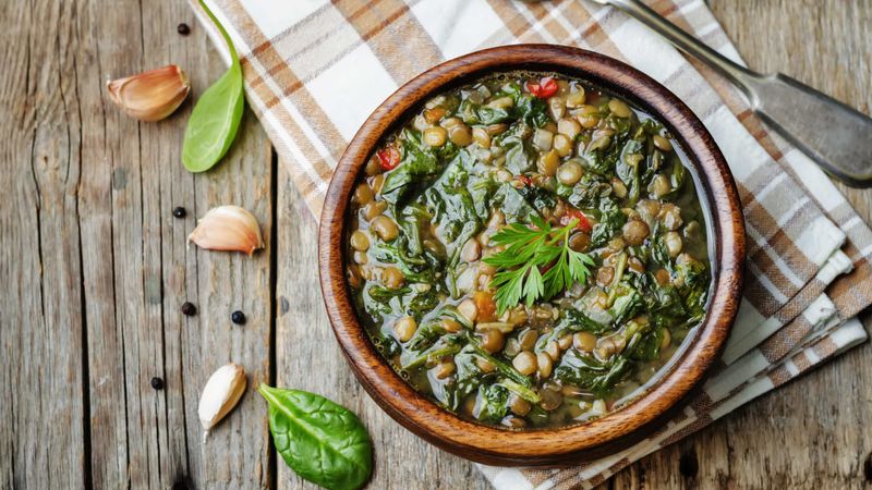 Lentil Soup with Spinach