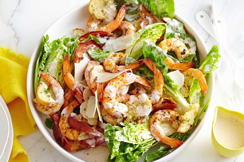 Caesar Salad with Grilled Shrimp