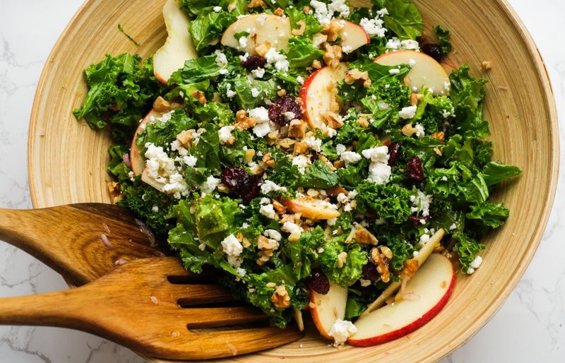 Kale and Apple Salad with Walnuts