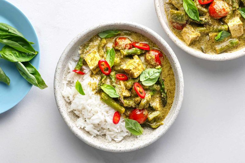 Thai Green Curry with Tofu and Vegetables