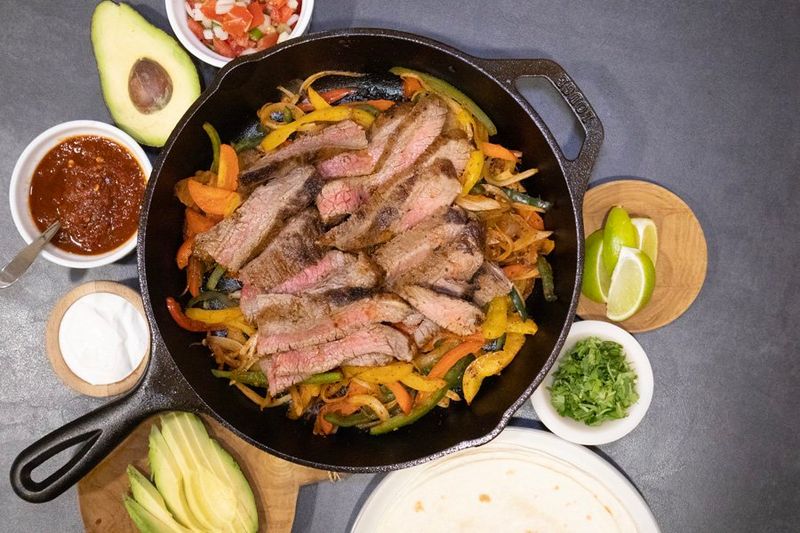 Fajitas with Sour Cream