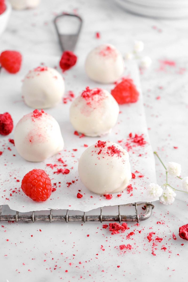 White Chocolate Raspberry Truffles