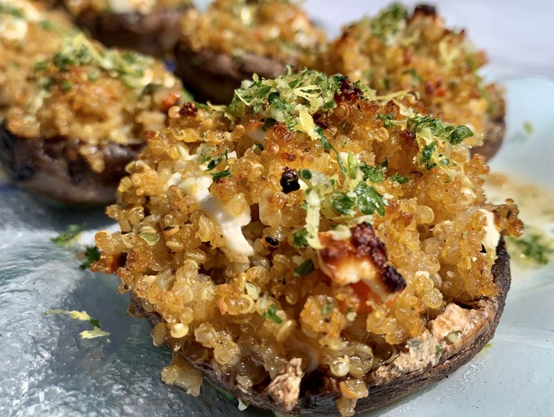 Herbed Quinoa Stuffed Mushrooms